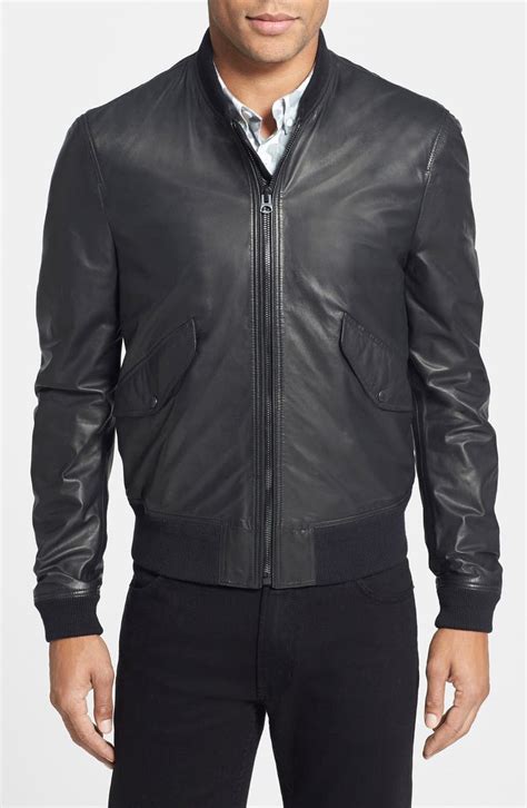 burberry brit leather bomber jacket|Burberry military jacket.